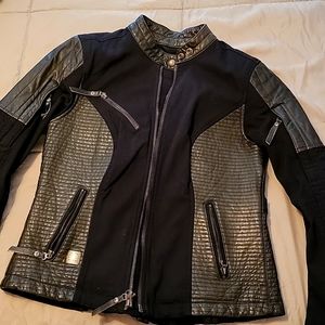 Harley Davidson Women's Leather and Fabric Riding Jacket